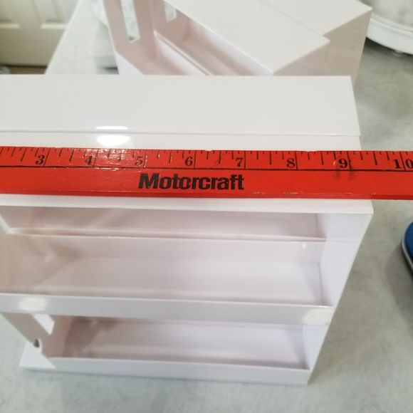 Slim Sliding Storage Rack for spices White 2 count - Picture 7 of 8